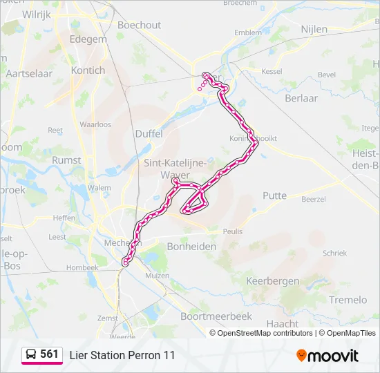 561 Bus Line Map