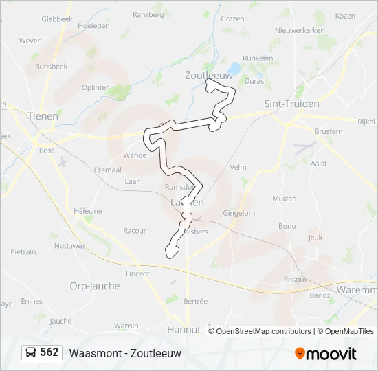 562 Bus Line Map