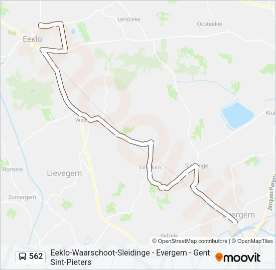 562 Bus Line Map