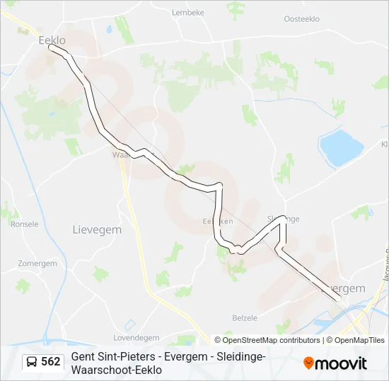 562 Bus Line Map
