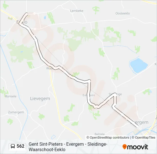 562 Bus Line Map