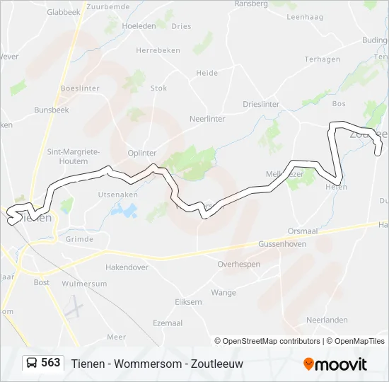 563 Bus Line Map