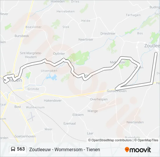 563 Bus Line Map