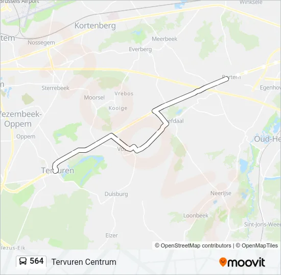 564 Bus Line Map