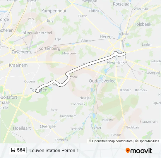 564 Bus Line Map