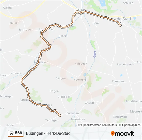 566 Bus Line Map
