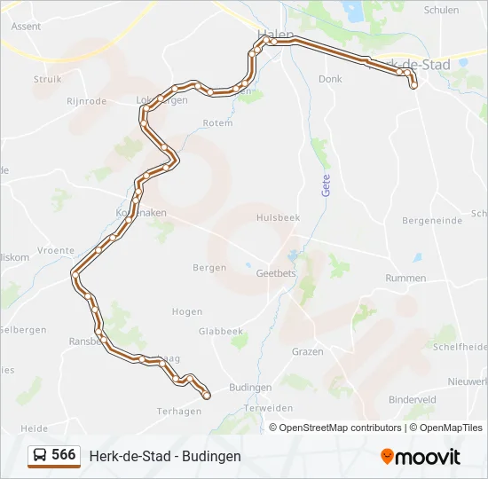 566 Bus Line Map