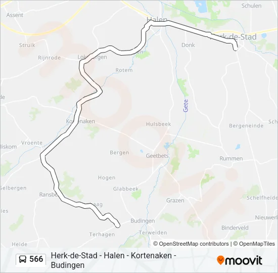 566 Bus Line Map