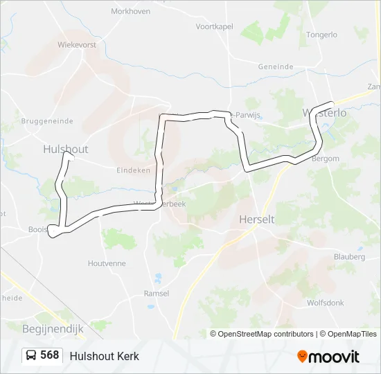 568 Bus Line Map