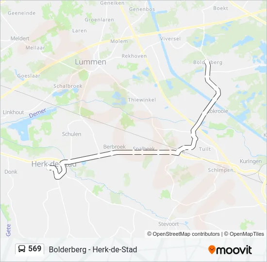 569 Bus Line Map