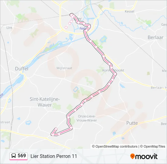 569 Bus Line Map