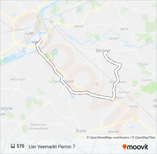 570 Bus Line Map