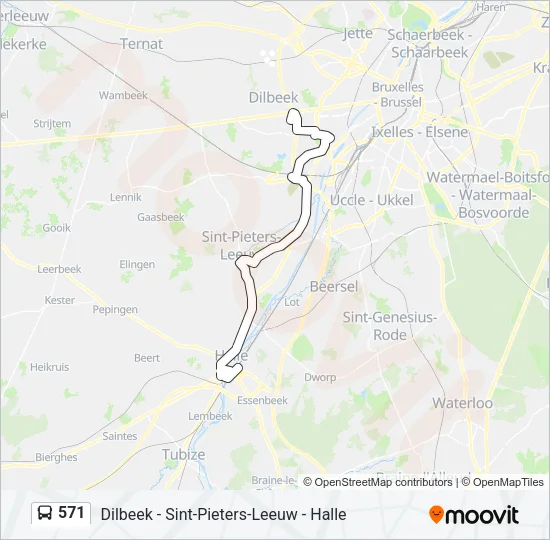 571 Bus Line Map