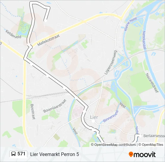 571 Bus Line Map