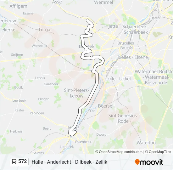 572 Bus Line Map