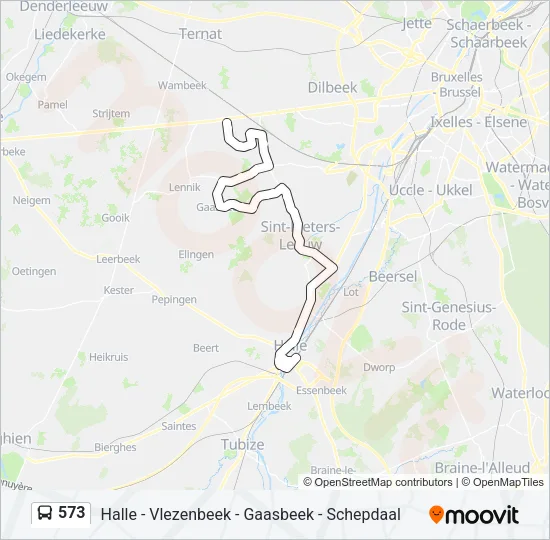 573 Bus Line Map