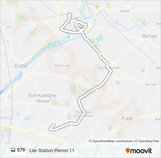 579 Bus Line Map