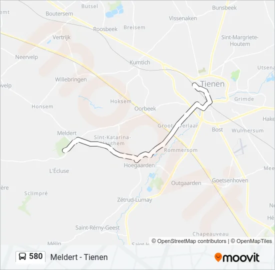 580 Bus Line Map