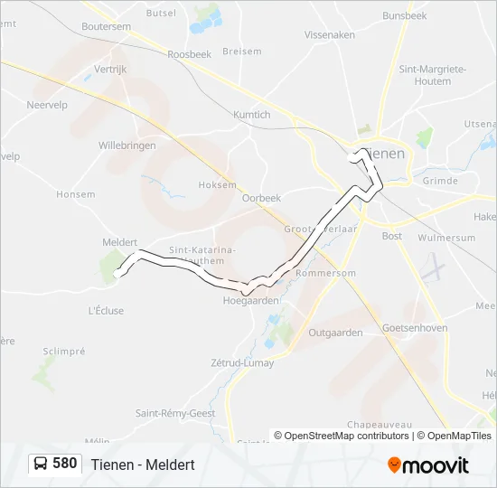 580 Bus Line Map