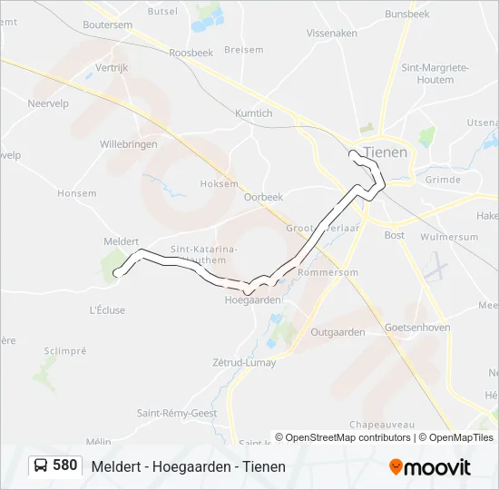 580 Bus Line Map