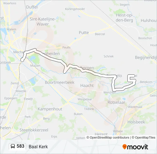 583 Bus Line Map