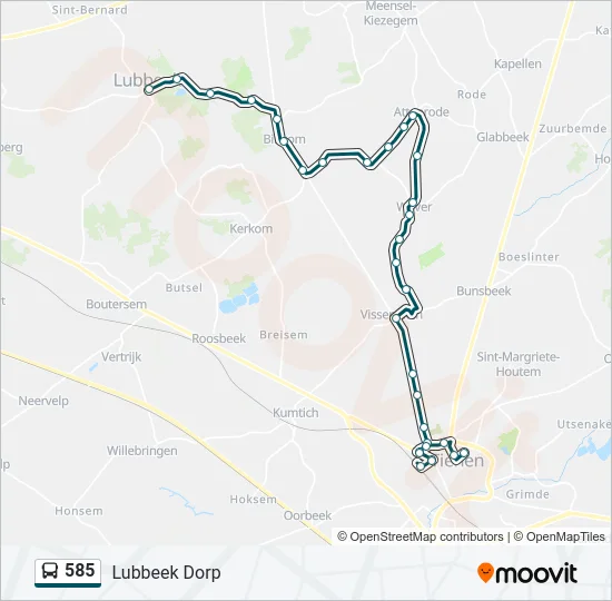 585 Bus Line Map