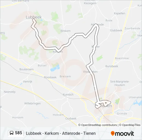585 Bus Line Map