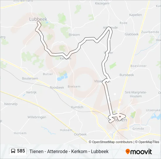 585 Bus Line Map
