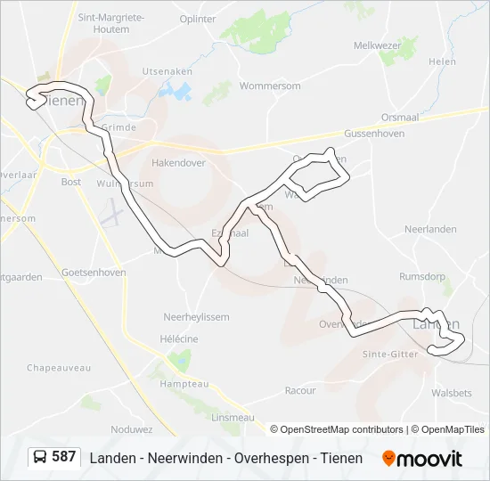 587 Bus Line Map