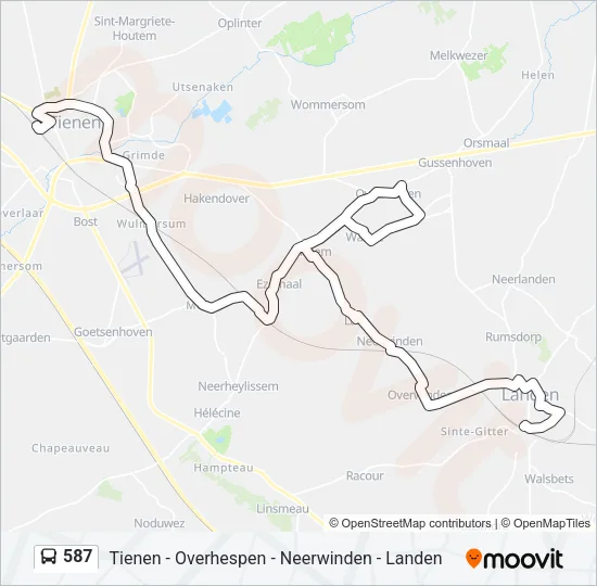 587 Bus Line Map
