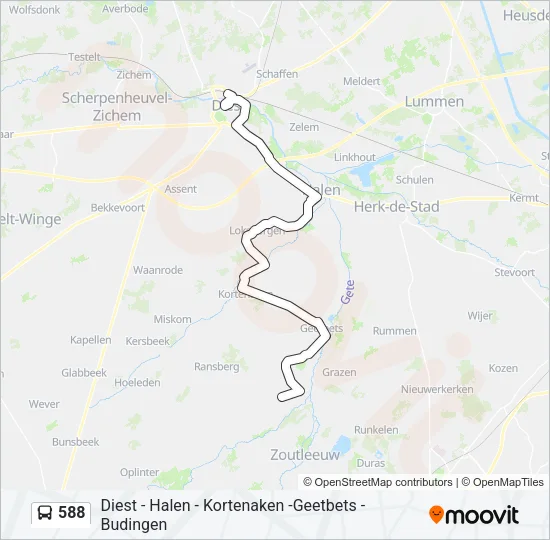 588 Bus Line Map