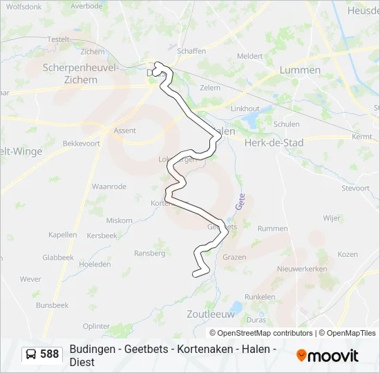 588 Bus Line Map
