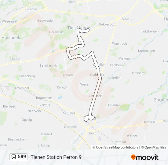 589 Bus Line Map