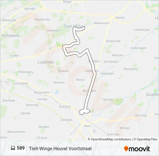 589 Bus Line Map