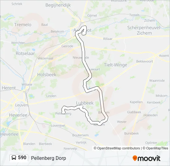 590 Bus Line Map