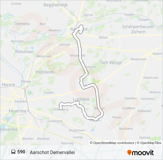 590 Bus Line Map