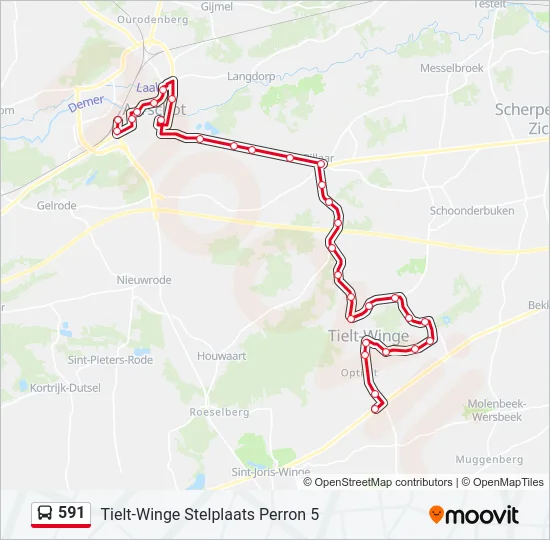 591 Bus Line Map