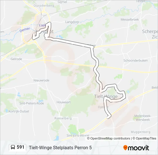 591 Bus Line Map