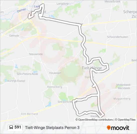 591 Bus Line Map