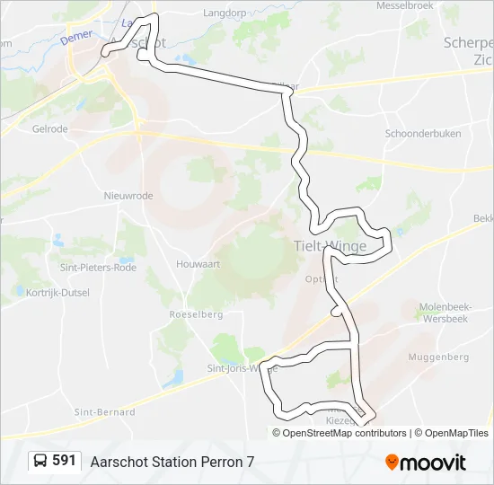 591 Bus Line Map
