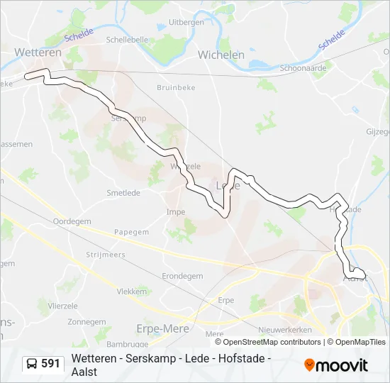 591 Bus Line Map