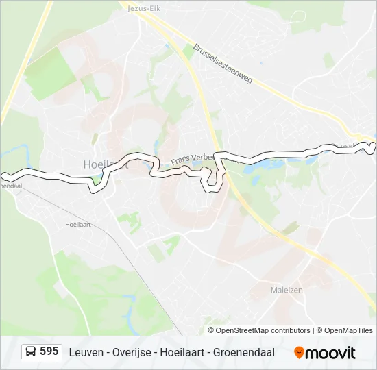 595 Bus Line Map