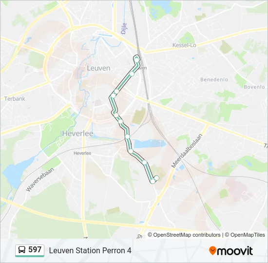 597 Bus Line Map