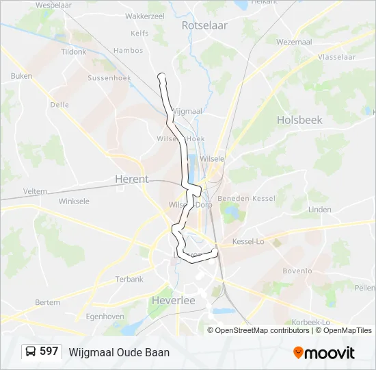 597 Bus Line Map