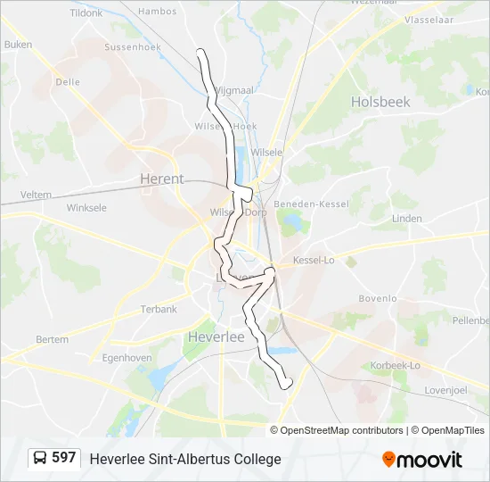 597 Bus Line Map