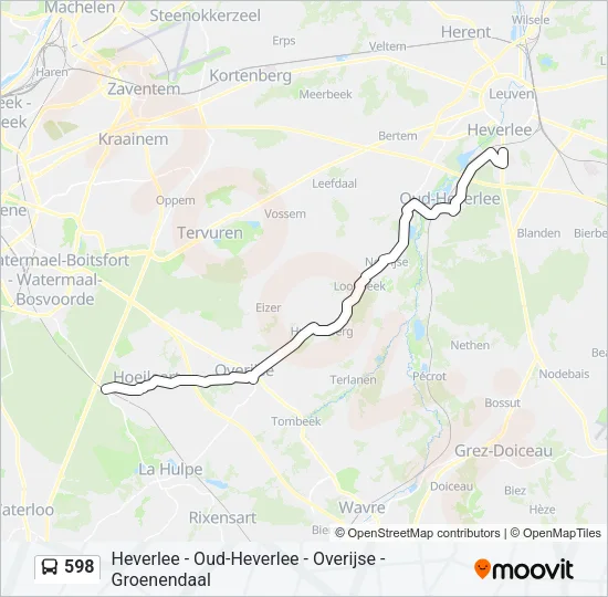 598 Bus Line Map