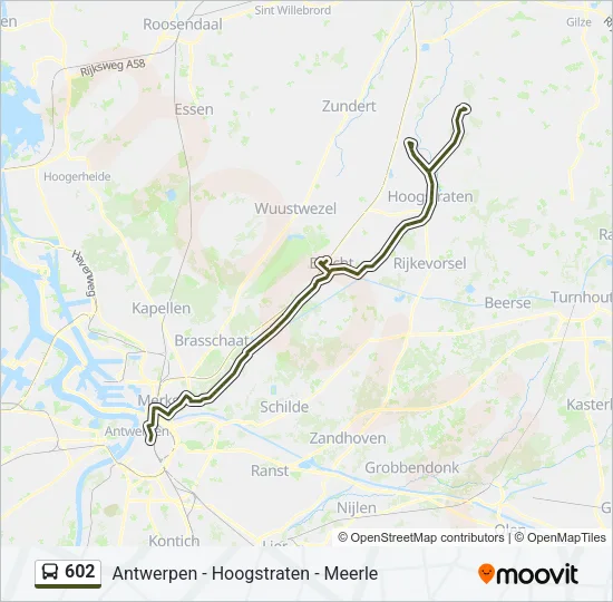 602 Bus Line Map