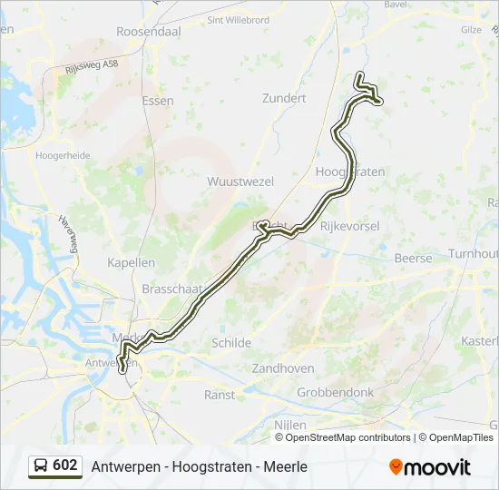 602 Bus Line Map