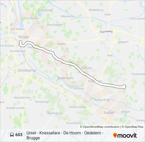 603 Bus Line Map