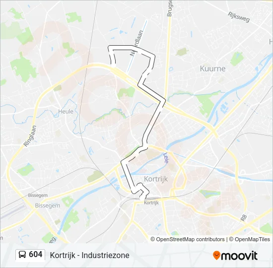 604 Bus Line Map